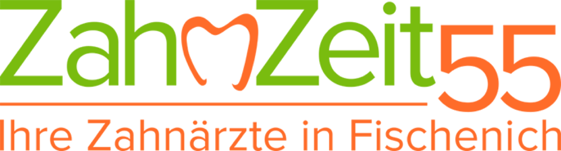 Logo von ZahnZeit55, Ihre Zahnärzte in Fischenisch, in orange und grün